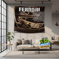 Ferrari F1 Rug, Ferrari F40 Tapestry: Car Lover Wall Decor