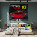 Ferrari F1 Rug, Ferrari F40 Tapestry: Car Wall Art