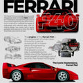 Ferrari F1 Rug Ferrari F40 Tapestry: Car Lover Wall Decor Blanket
