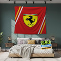Ferrari F1 Rug, Ferrari Tapestry: Car Wall Hanging