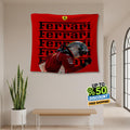 Ferrari F1 Rug, Ferrari F1 Tapestry: Car Racing Wall Art Decor