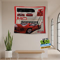 Ferrari F1 Rug, Ferrari F40 Tapestry: Car Wall Hanging