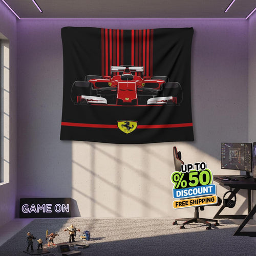 Ferrari F1 Rug Ferrari Car Tapestry: Custom F1 Wall Decor