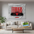 Ferrari F1 Rug Ferrari F1 Car Tapestry: Modern Automotive Wall
