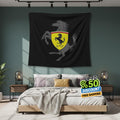 Ferrari F1 Rug, Ferrari Logo Tapestry: Car Lover Wall Decor