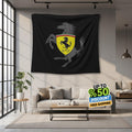 Ferrari F1 Rug, Ferrari Logo Tapestry: Car Lover Wall Decor