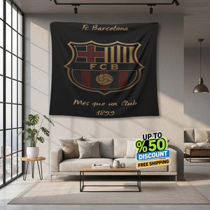 FC Barcelona Rug FC Barcelona Tapestry: FCB Logo Woven Wall
