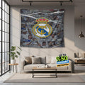 Real Madrid Rug Real Madrid CF Tapestry: Real Madrid Crew Logo