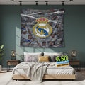 Real Madrid Rug Real Madrid CF Tapestry: Real Madrid Crew Logo