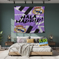 Real Madrid Rug Real Madrid CF Tapestry: Hala Madrid Custom Logo