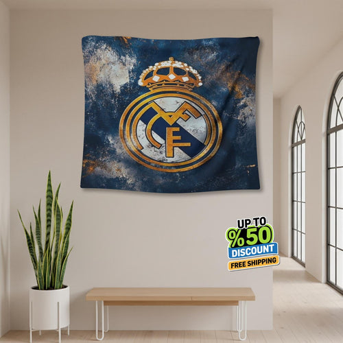 Real Madrid Rug Real Madrid CF Tapestry: Real Madrid Custom Logo