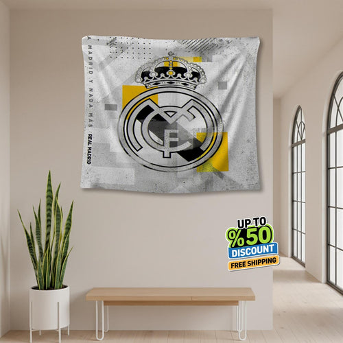 Real Madrid Rug Real Madrid CF Tapestry: Real Madrid Custom Logo