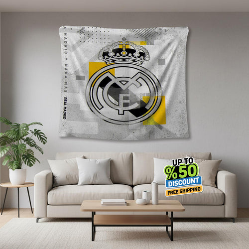 Real Madrid Rug Real Madrid CF Tapestry: Real Madrid Custom Logo