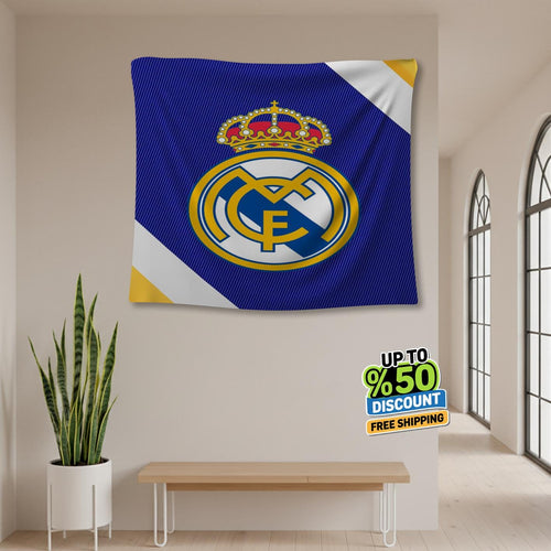 Real Madrid Rug Real Madrid CF Tapestry: Real Madrid Logo Woven