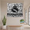 Real Madrid Rug Real Madrid CF Tapestry: Real Madrid Custom Logo