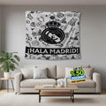 Real Madrid Rug Real Madrid CF Tapestry: Real Madrid Custom Logo