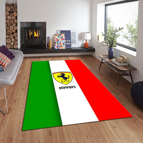 Ferrari F1 Rug Italy Flag Formula 1 Racing Carpet for Garage &