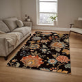 Floral Area Rug, Abstract Design Rug, Non-Slip Rug, Chintz Rug