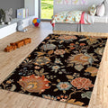 Floral Area Rug, Abstract Design Rug, Non-Slip Rug, Chintz Rug