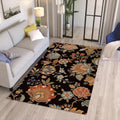 Floral Area Rug, Abstract Design Rug, Non-Slip Rug, Chintz Rug