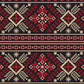 Slavic Folk Art Rug, Traditional Abstract Design, Non-Slip