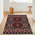 Slavic Folk Art Rug, Traditional Abstract Design, Non-Slip