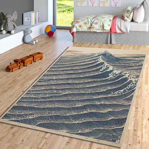 The Great Wave Rug, Fabulous Art Rug, Bohemian rug, Gothic Mat