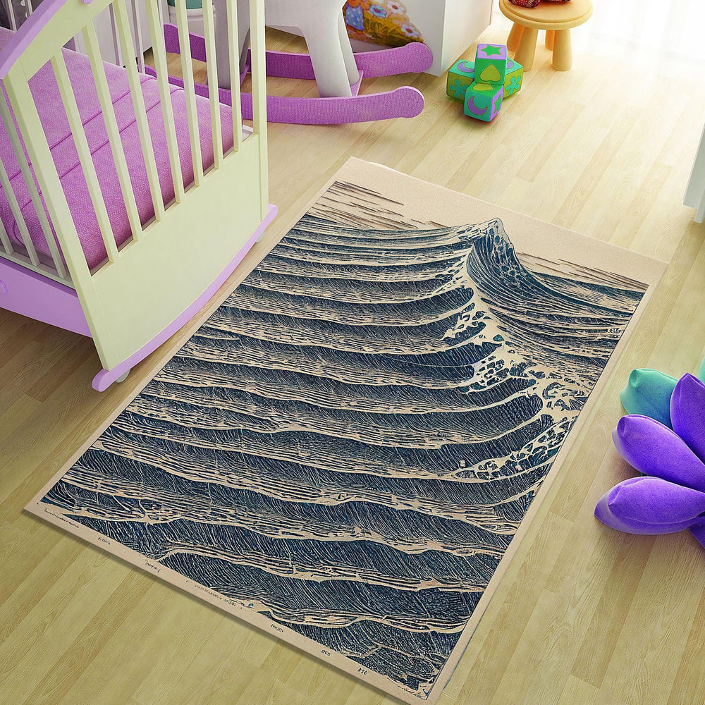 The Great Wave Rug, Fabulous Art Rug, Bohemian rug, Gothic Mat