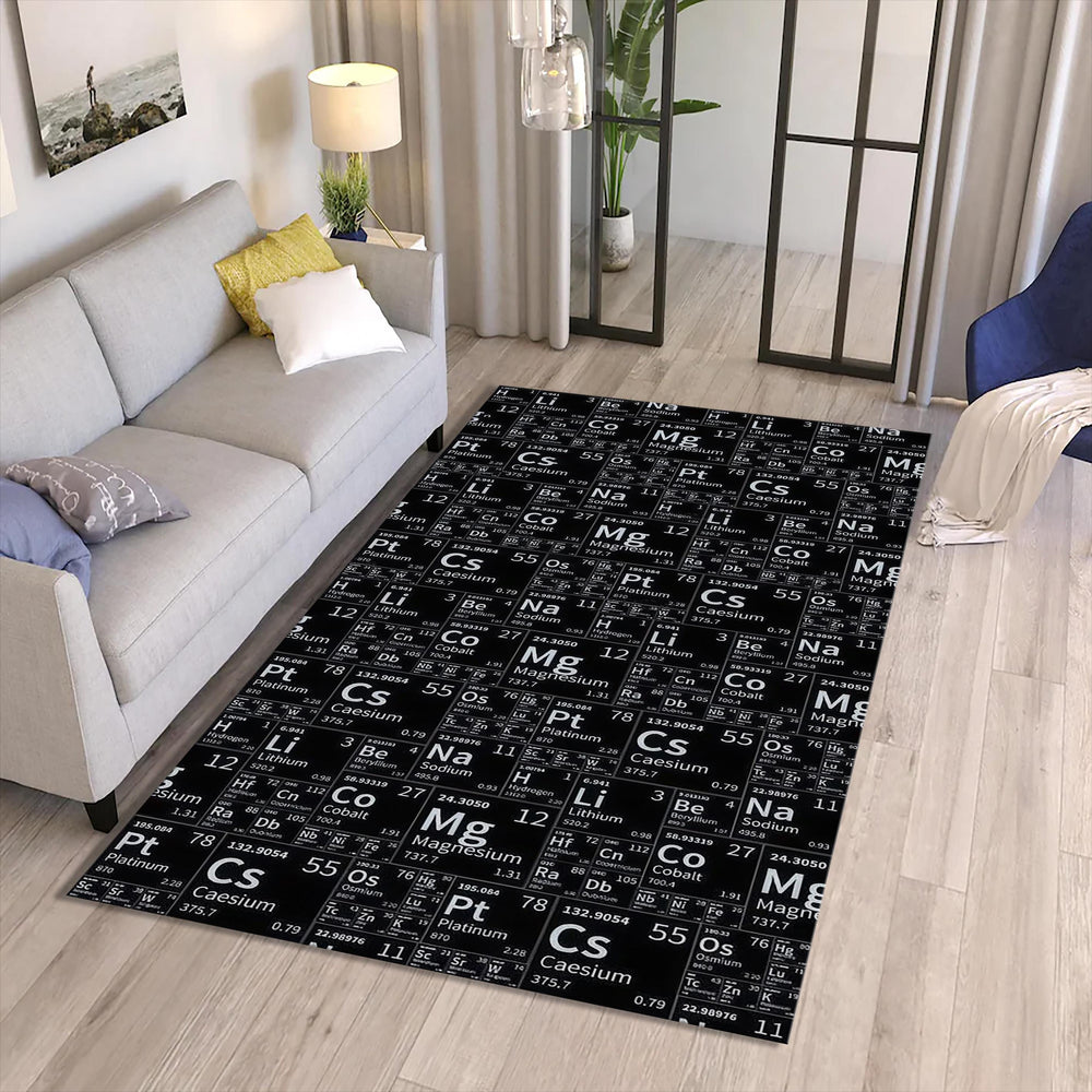 Periodic Table Rug, Chemistry Kids Room Decor, Educational Rug