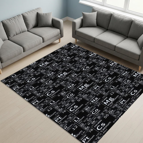 Periodic Table Rug, Chemistry Kids Room Decor, Educational Rug