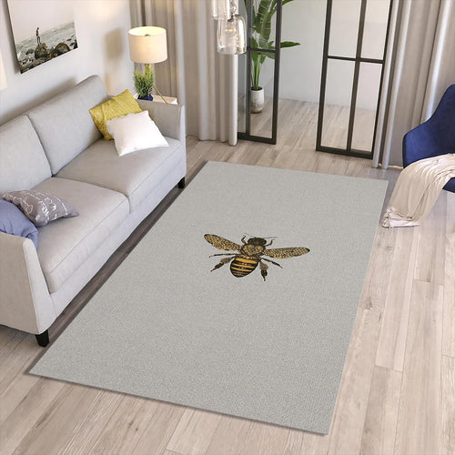 Honey Bee Area Rug, Bohemian Honeycomb Runner, Custom Art Decor