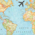 World Map Kids Rug, Organic Cotton Play Mat, Nursery Decor