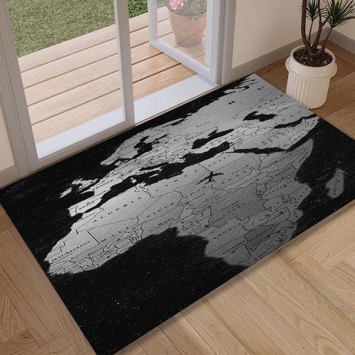 World Map Rug, Montessori Road Map, Fabulous Art Rug, Abstract
