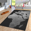 World Map Rug, Montessori Road Map, Fabulous Art Rug, Abstract