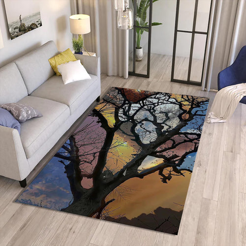 Tree Rug, Multicolored Rug, Fabulous Art Rug, Bohemian rug