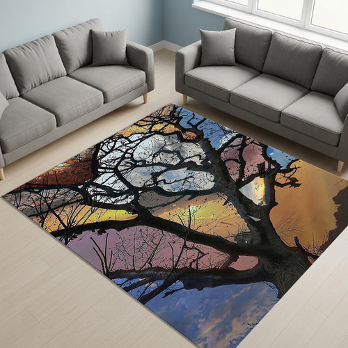 Tree Rug, Multicolored Rug, Fabulous Art Rug, Bohemian rug