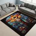 Jesus Rug, Christian Prayer Rug, Christian Rug, Jesus Theme Rug