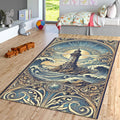 Lighthouse Rug, Art Rug, Bronze Rug, Fabulous Art Rug, Bohemian