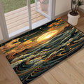Celestial Wave Art Rug, Bohemian Home Decor