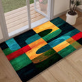 Art Rug, Multicolored Rug, Geometric Shaped Rug,Bohemian