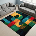 Art Rug, Multicolored Rug, Geometric Shaped Rug,Bohemian