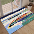Abstract Marbling Art Rug, Multicolored Turkish Rug, Gothic Home