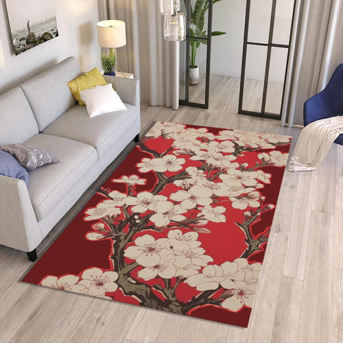 Sakura Rug, Floral Cottagecore Flowers, Floral Front Door Decor