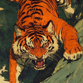 Bengal Tiger Pattern Rug, Tibetan Tiger Rug, Orange Home Decor