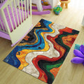 Abstract Rug, Art Rug, Multicolored Rug, Geometric Shaped