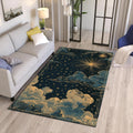 Celestial Cloud Art Rug, Gothic Starry Sky Design