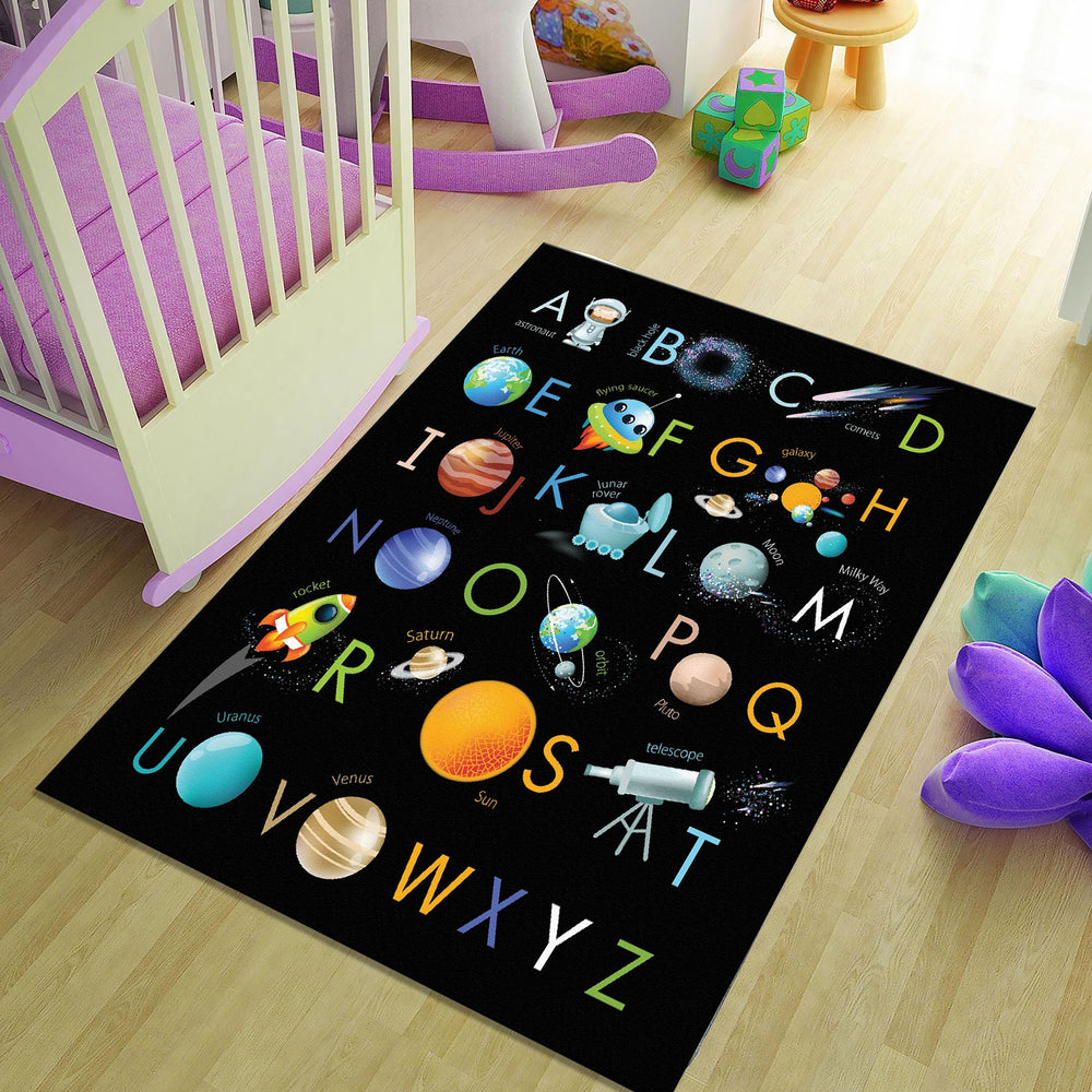 Alphabet Kids Play Rug, Rug For Kids Room, Playground Rug