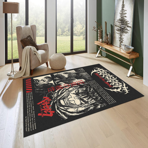 Berserk Anime Rug, Game Room Rug, Popular Rug, Movie Rug, Teen