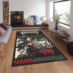 Berserk Anime Rug, Game Room Rug, Popular Rug, Movie Rug, Teen