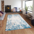Blue Decor Rug, Abstract Rug, Area Rug, Modern Living Room Decor